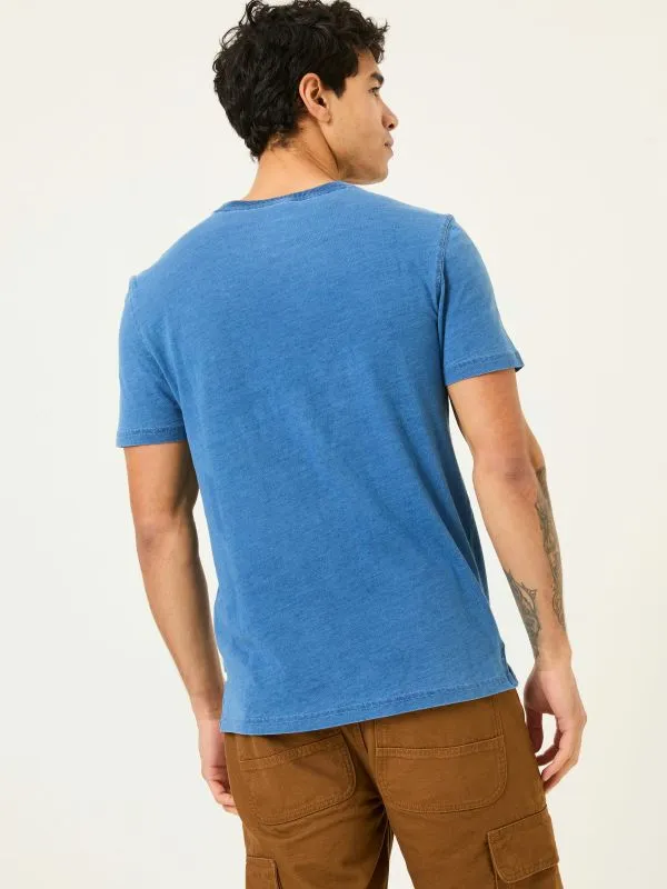 Fat Face Wardrobe Staples Men Indigo Blue Lulworth 100 Cotton TShirt