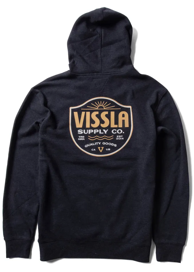 Fleece and Hoodies Coastal Eco Po Hoodie Black Heather 8211 Vissla Men