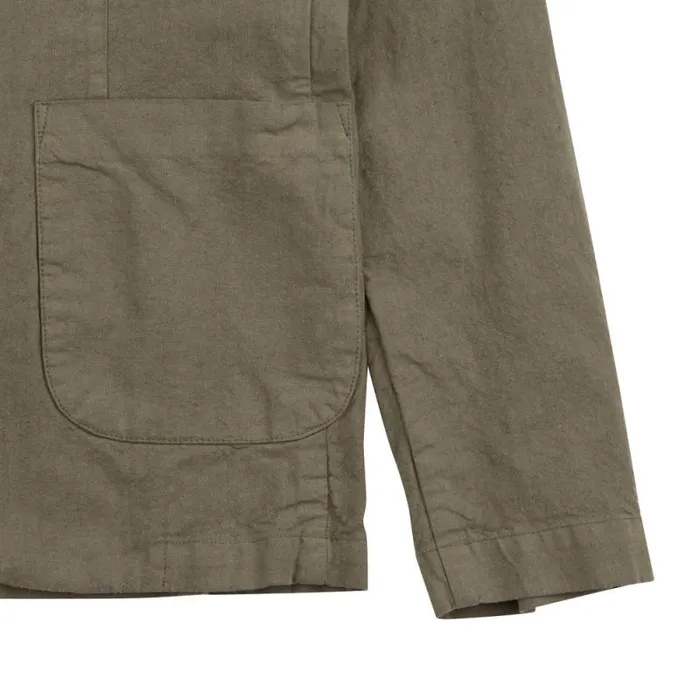 Folk Clothing Outerwear Cotton Linen Blazer 8211 Olive 8211 Mens