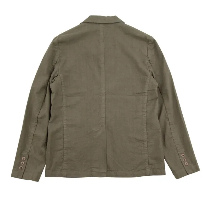 Folk Clothing Outerwear Cotton Linen Blazer 8211 Olive 8211 Mens