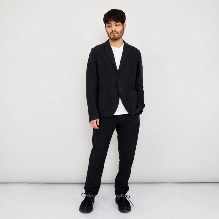 Folk Clothing Outerwear Cotton Linen Blazer 8211 Soft Black 8211 Mens