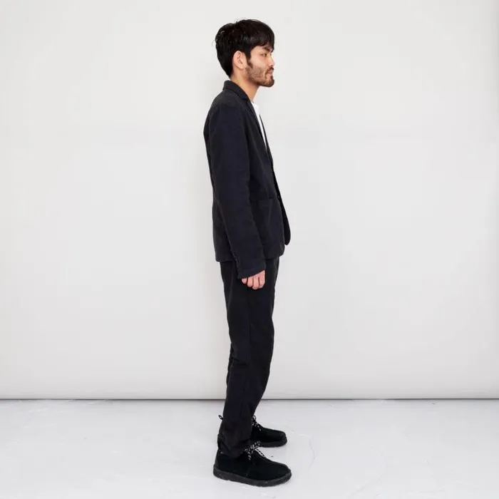 Folk Clothing Outerwear Cotton Linen Blazer 8211 Soft Black 8211 Mens