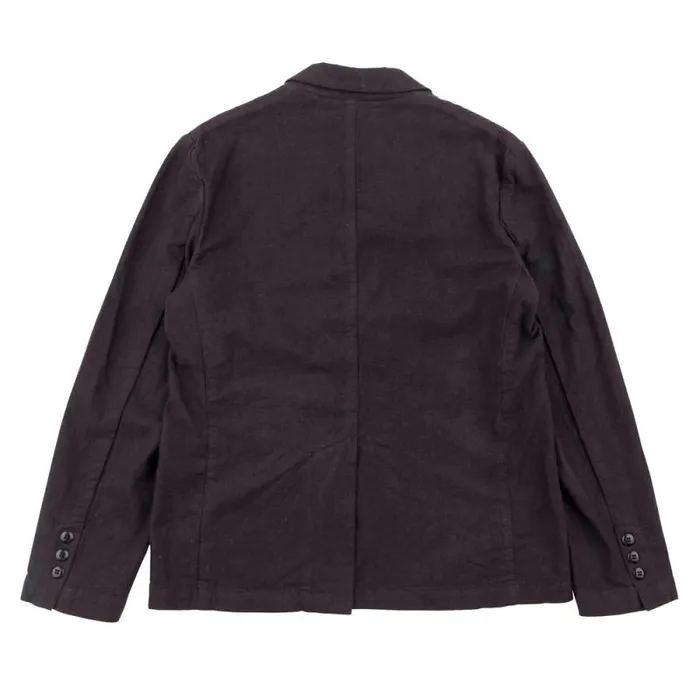 Folk Clothing Outerwear Cotton Linen Blazer 8211 Soft Black 8211 Mens