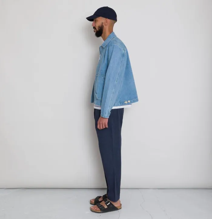 Folk Clothing Outerwear Prism Jacket 8211 Bleached Denim 8211 Mens