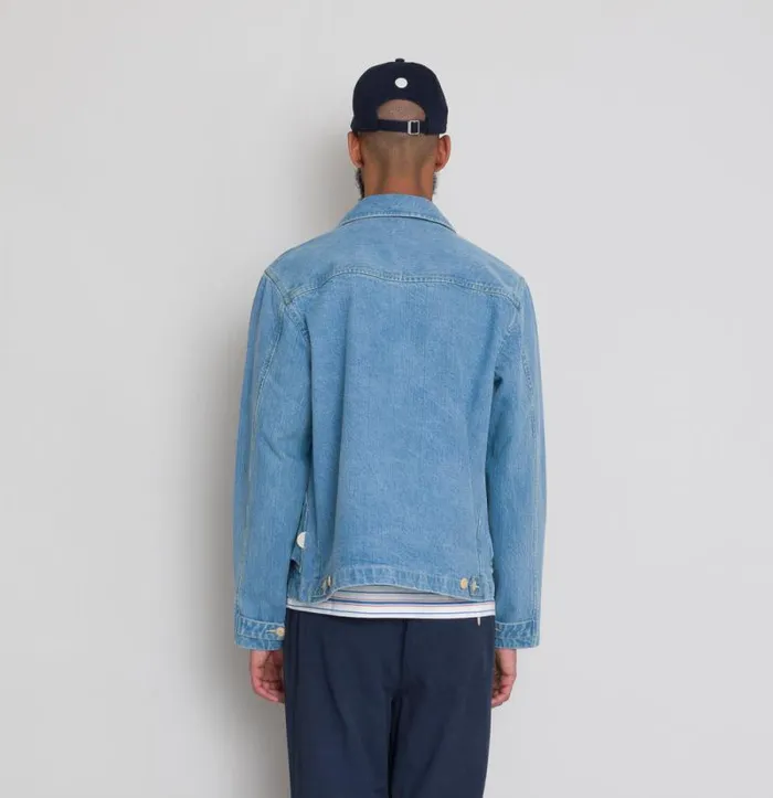 Folk Clothing Outerwear Prism Jacket 8211 Bleached Denim 8211 Mens