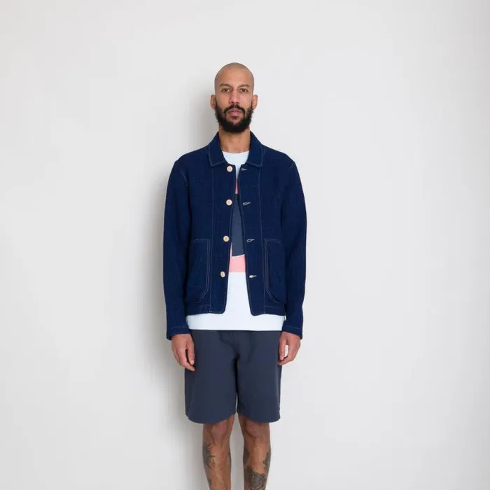Folk Clothing Outerwear Prism Jacket 8211 Indigo Waffle 8211 Mens