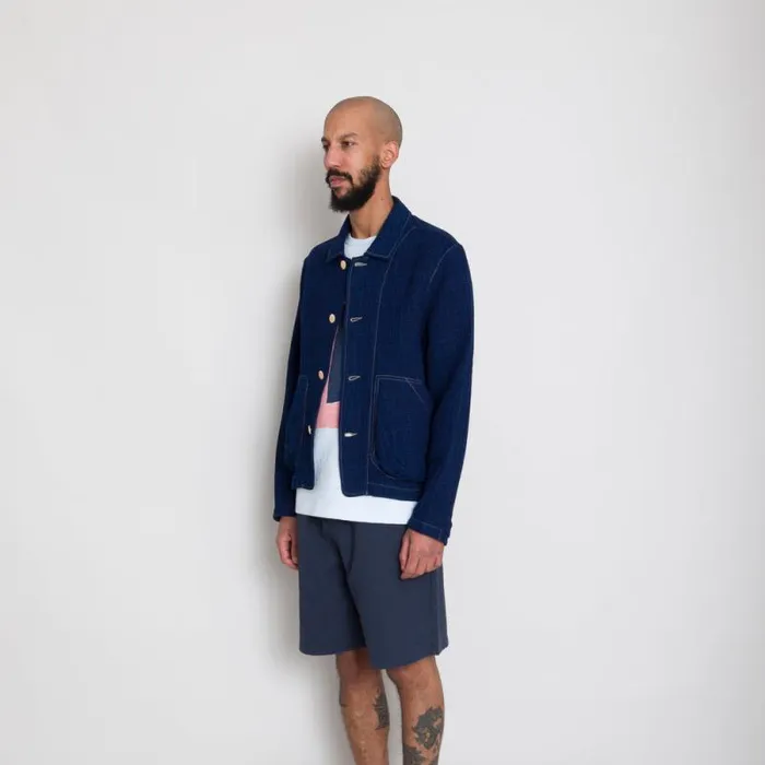 Folk Clothing Outerwear Prism Jacket 8211 Indigo Waffle 8211 Mens