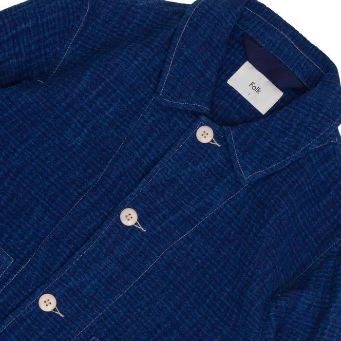 Folk Clothing Outerwear Prism Jacket 8211 Indigo Waffle 8211 Mens