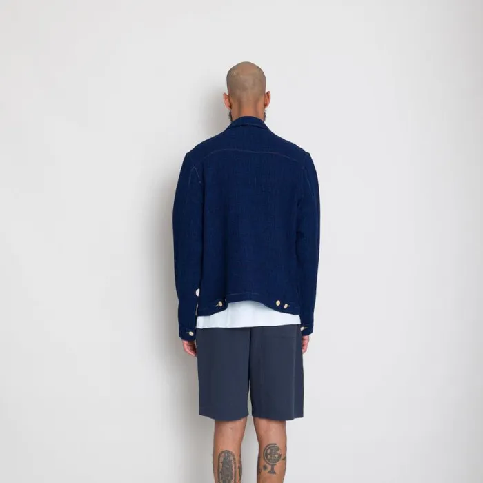 Folk Clothing Outerwear Prism Jacket 8211 Indigo Waffle 8211 Mens