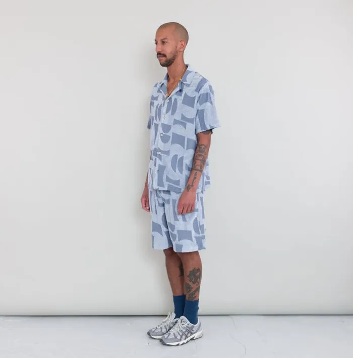 Folk Clothing Shirts Relaxed Soft Collar Shirt 8211 Blue Moon DP 8211 Mens