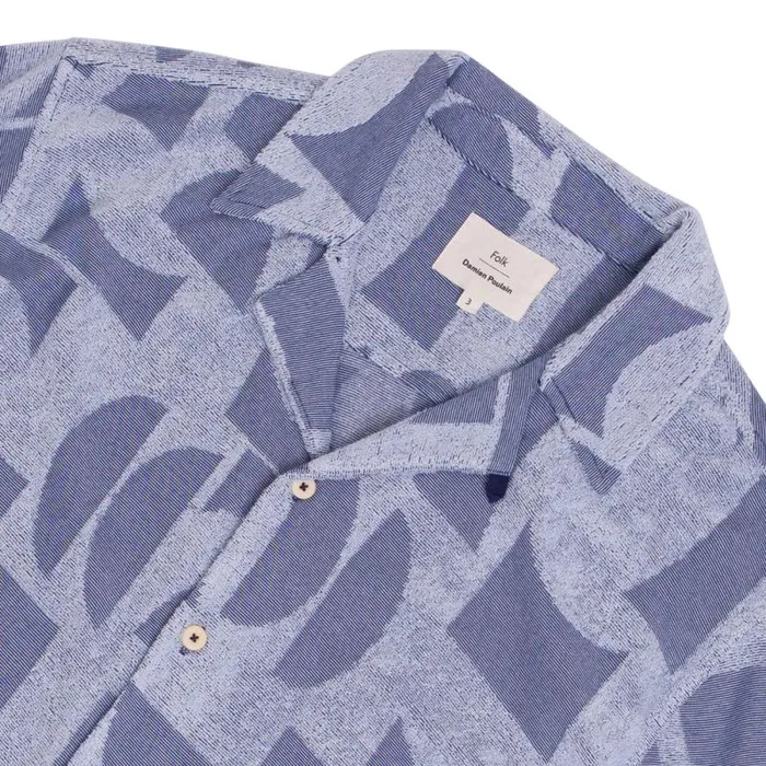 Folk Clothing Shirts Relaxed Soft Collar Shirt 8211 Blue Moon DP 8211 Mens