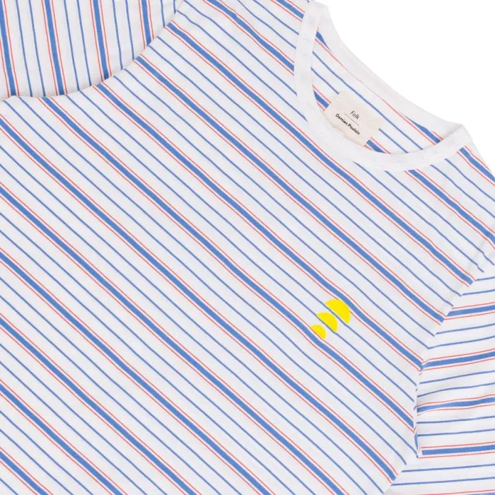 Folk Clothing TShirts Multistripe Tee 8211 Off White Sun DP 8211 Mens