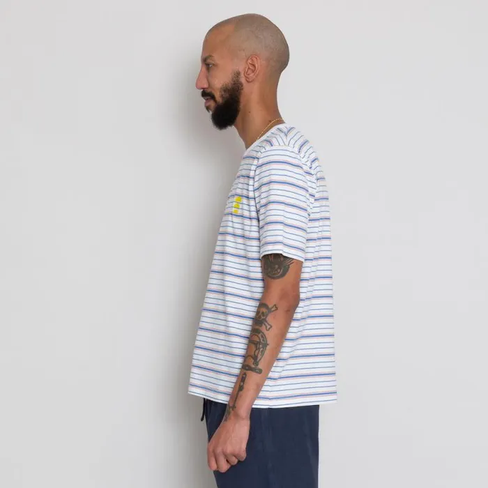 Folk Clothing TShirts Multistripe Tee 8211 Off White Sun DP 8211 Mens