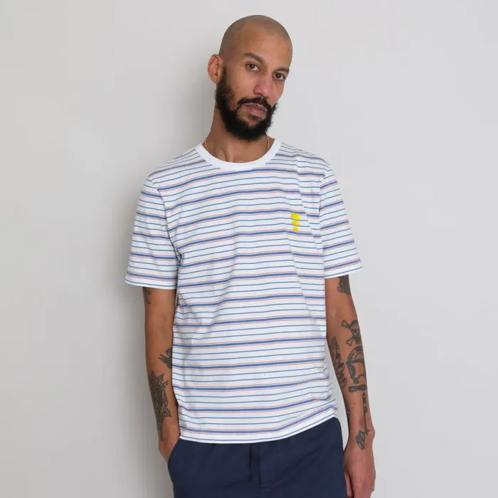 Folk Clothing TShirts Multistripe Tee 8211 Off White Sun DP 8211 Mens