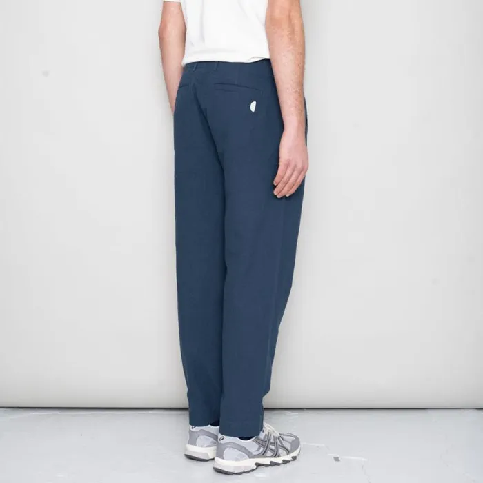 Folk Clothing Trousers Assembly Pant 8211 Ash Navy Crinkle 8211 Mens