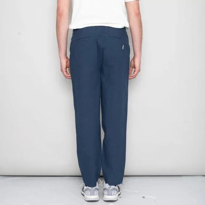 Folk Clothing Trousers Assembly Pant 8211 Ash Navy Crinkle 8211 Mens