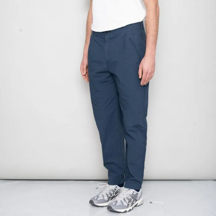 Folk Clothing Trousers Assembly Pant 8211 Ash Navy Poplin 8211 Mens
