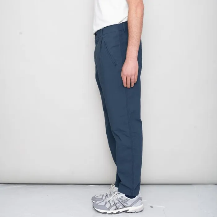 Folk Clothing Trousers Assembly Pant 8211 Ash Navy Poplin 8211 Mens