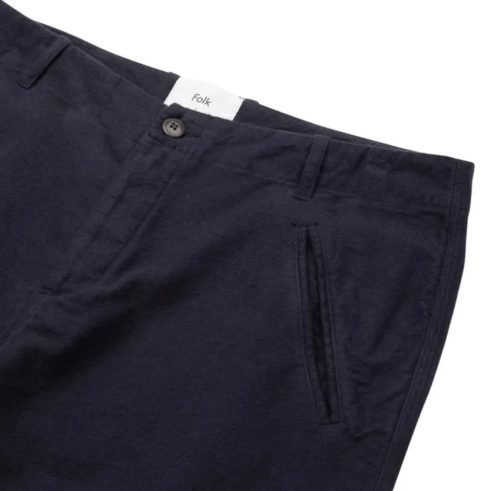 Folk Clothing Trousers Assembly Pant 8211 Navy Moleskin 8211 Mens