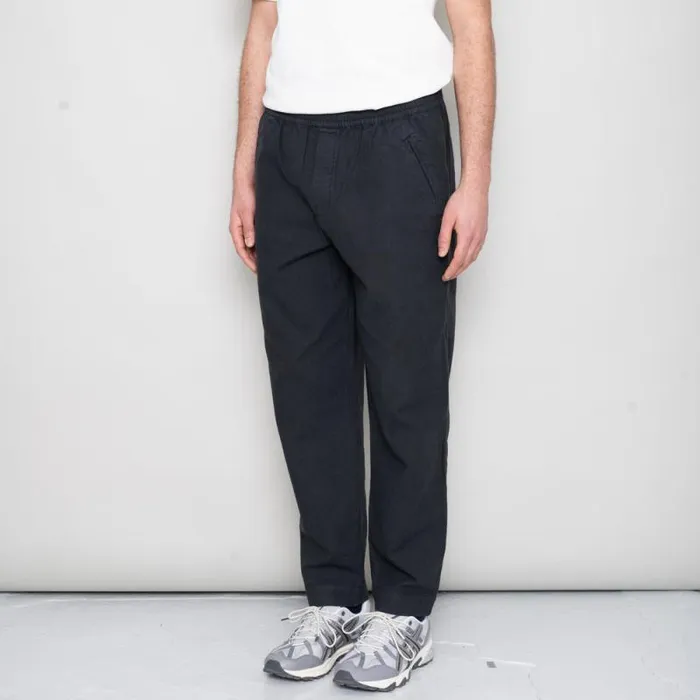 Folk Clothing Trousers Drawcord Assembly Pant 8211 Soft Black Linen 8211 Mens