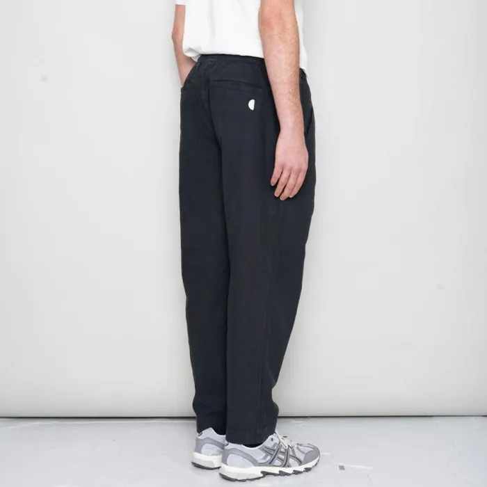Folk Clothing Trousers Drawcord Assembly Pant 8211 Soft Black Linen 8211 Mens