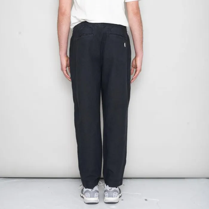 Folk Clothing Trousers Drawcord Assembly Pant 8211 Soft Black Linen 8211 Mens