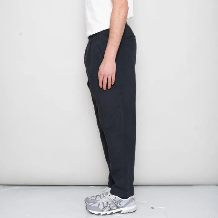 Folk Clothing Trousers Drawcord Assembly Pant 8211 Soft Black Linen 8211 Mens