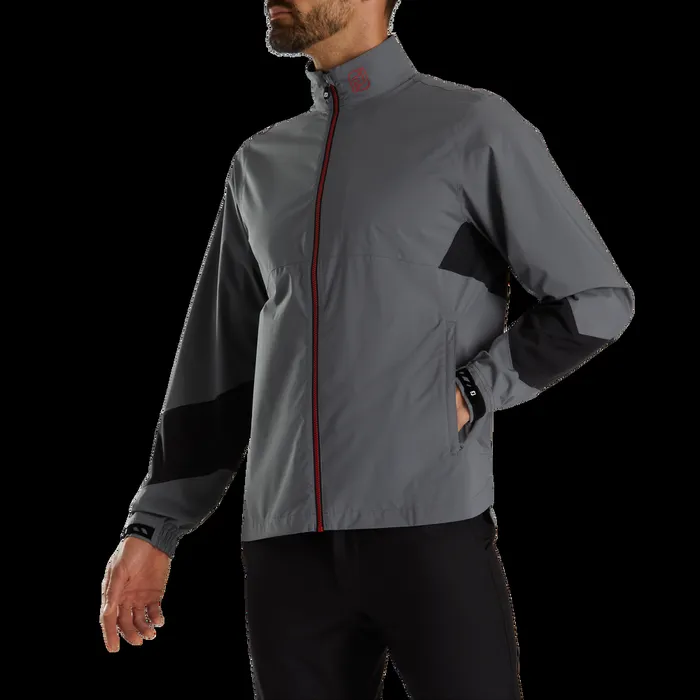FootJoy Outer Layers Men HydroLite X Rain Jacket 8211 FJ Tour Collar Charcoal Black