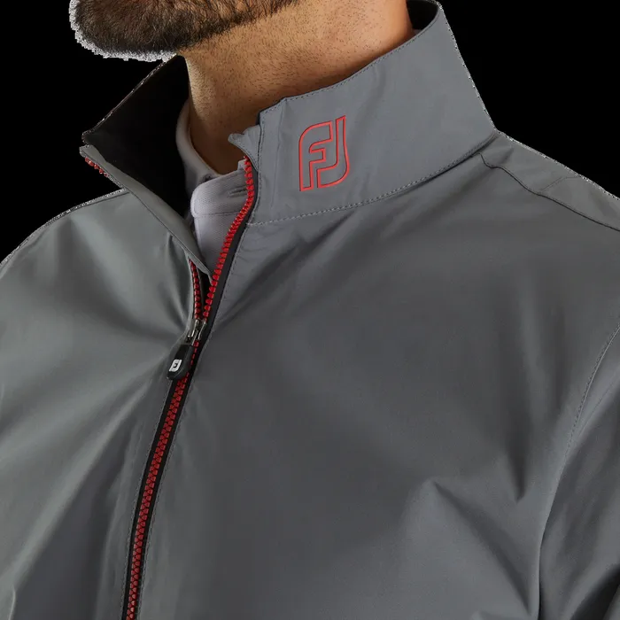 FootJoy Outer Layers Men HydroLite X Rain Jacket 8211 FJ Tour Collar Charcoal Black FootJoy Outer Layers Men HydroLite X Rain Jacket 8211 FJ Tour Collar Charcoal Black