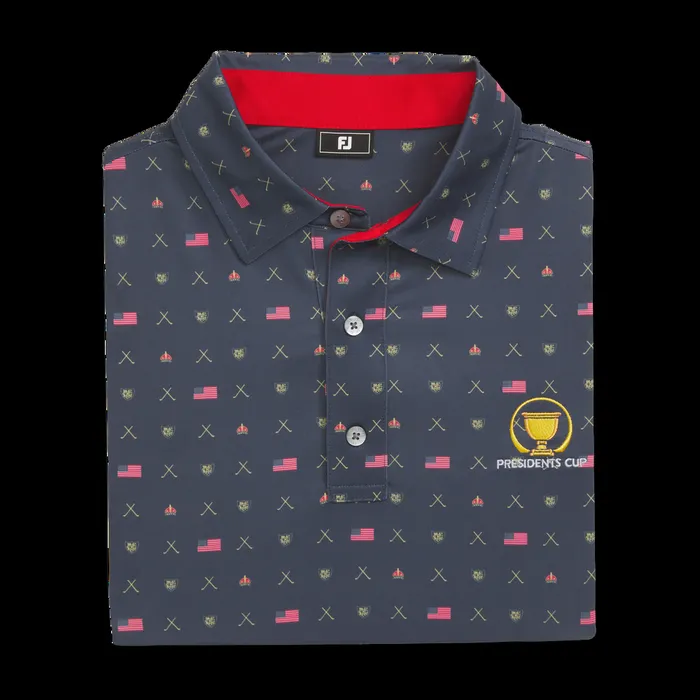 FootJoy Shirts Men 2024 Presidents Cup Team USA Lisle Navy