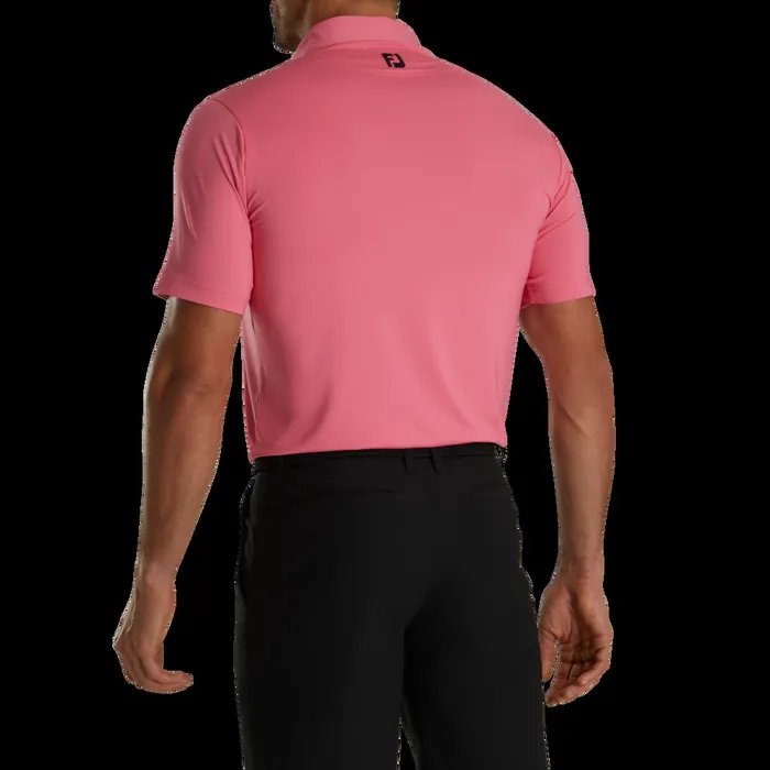 FootJoy Shirts Men Solid Lisle 8211 FJ Tour Collar Watermelon