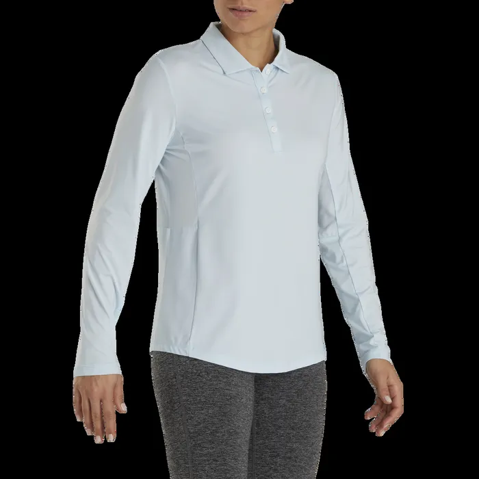 FootJoy Shirts Women Long Sleeve Sun Protection Shirt Ice Blue