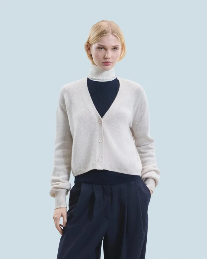 From Future Cashmere Cardigans Women Cardigan Sweater Beige Moulin