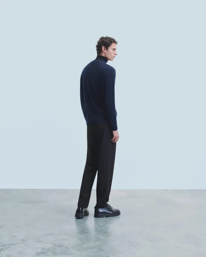From Future Cashmere Sweaters Men Crewneck Raglan Sweater Moonlight Blue