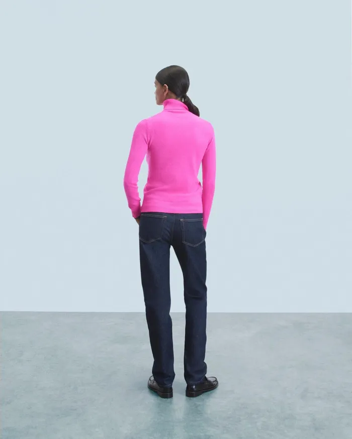 From Future Cashmere Sweaters Women Basic Turtleneck Sweater Utopic Pink