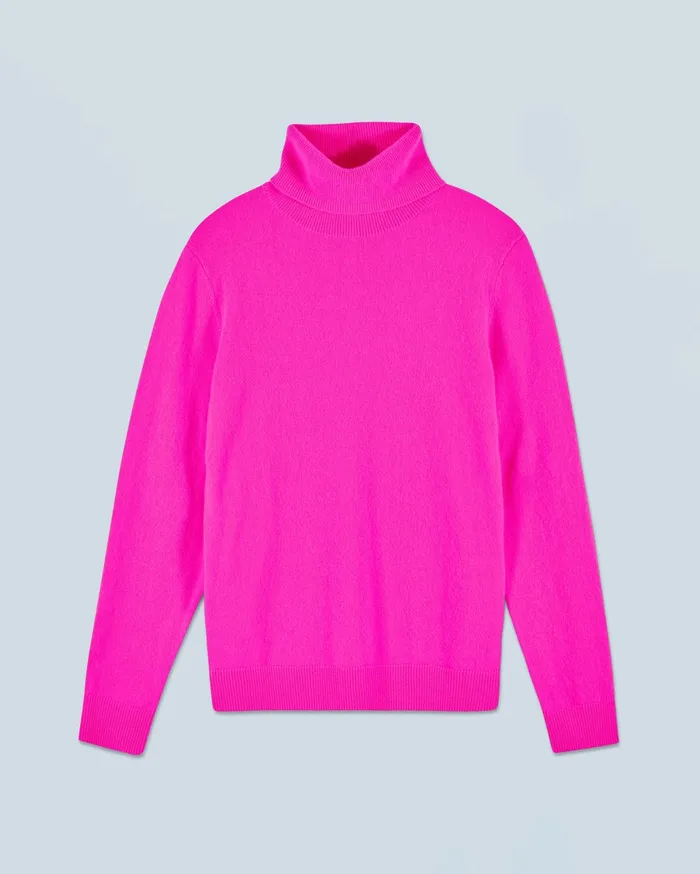 From Future Cashmere Sweaters Women Basic Turtleneck Sweater Utopic Pink