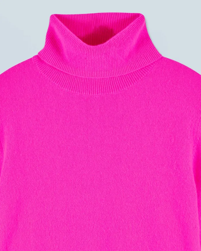 From Future Cashmere Sweaters Women Basic Turtleneck Sweater Utopic Pink