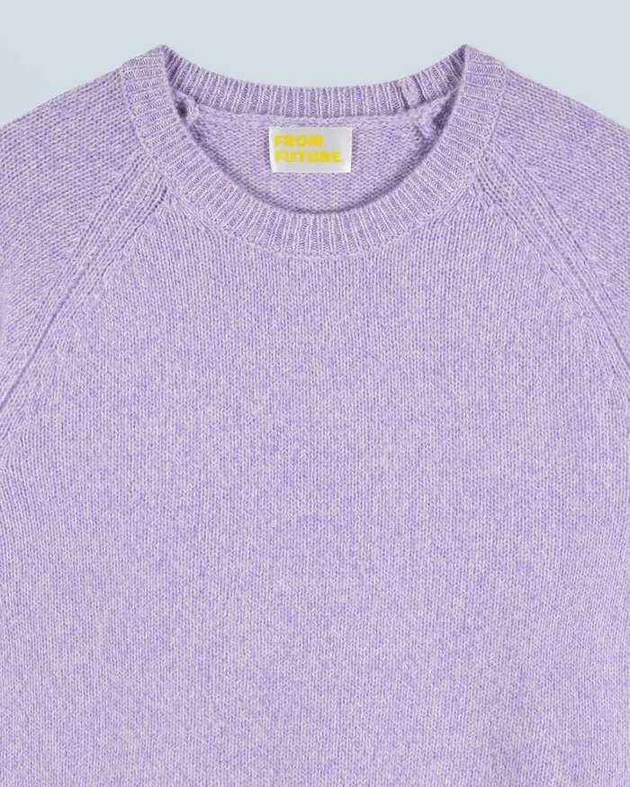 From Future Cashmere Sweaters Women Crewneck Raglan Sweater Lilac