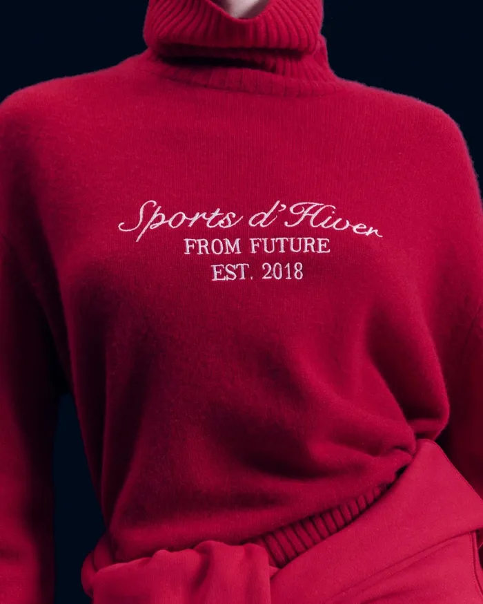 From Future Cashmere Sweaters Women Turtleneck Sweater Dark Red