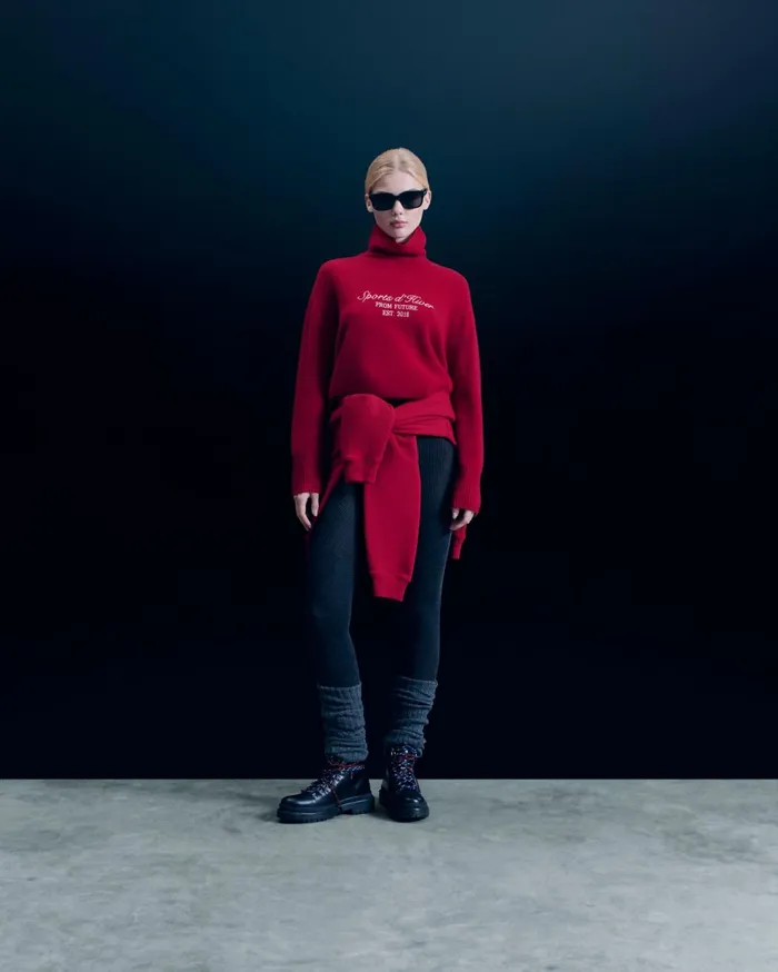 From Future Cashmere Sweaters Women Turtleneck Sweater Dark Red