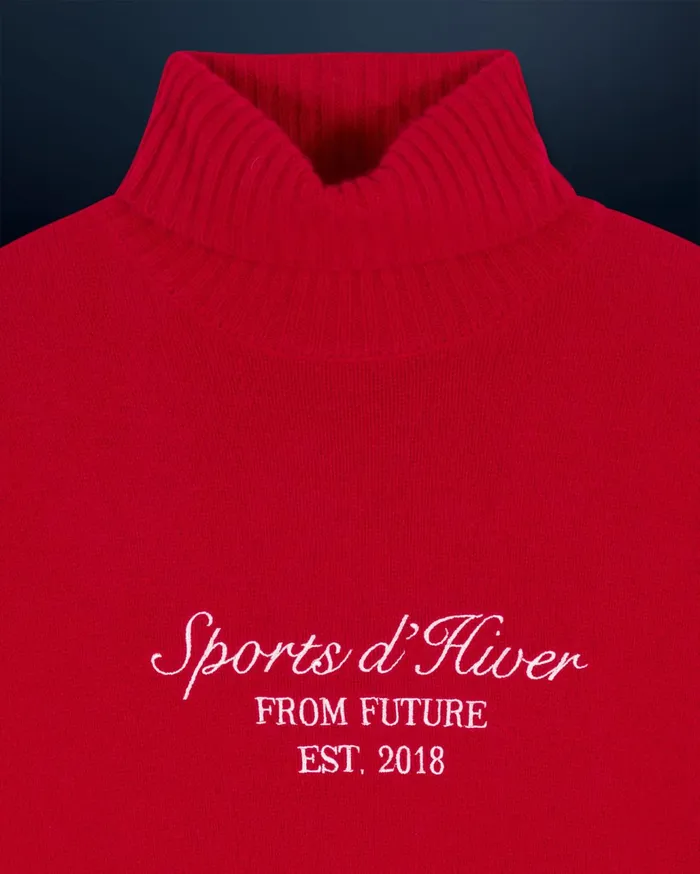 From Future Cashmere Sweaters Women Turtleneck Sweater Dark Red