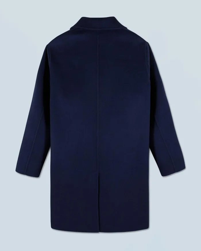 From Future Coats and Jackets Men Outerwear Long Double Face Coat Navy