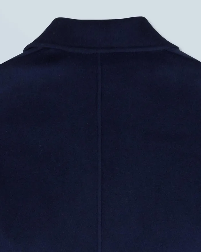 From Future Coats and Jackets Men Outerwear Long Double Face Coat Navy