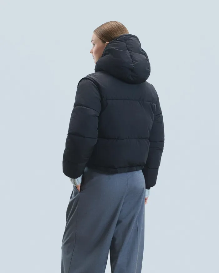 From Future Coats and Jackets Women Outerwear Craquele Down Jacket Black