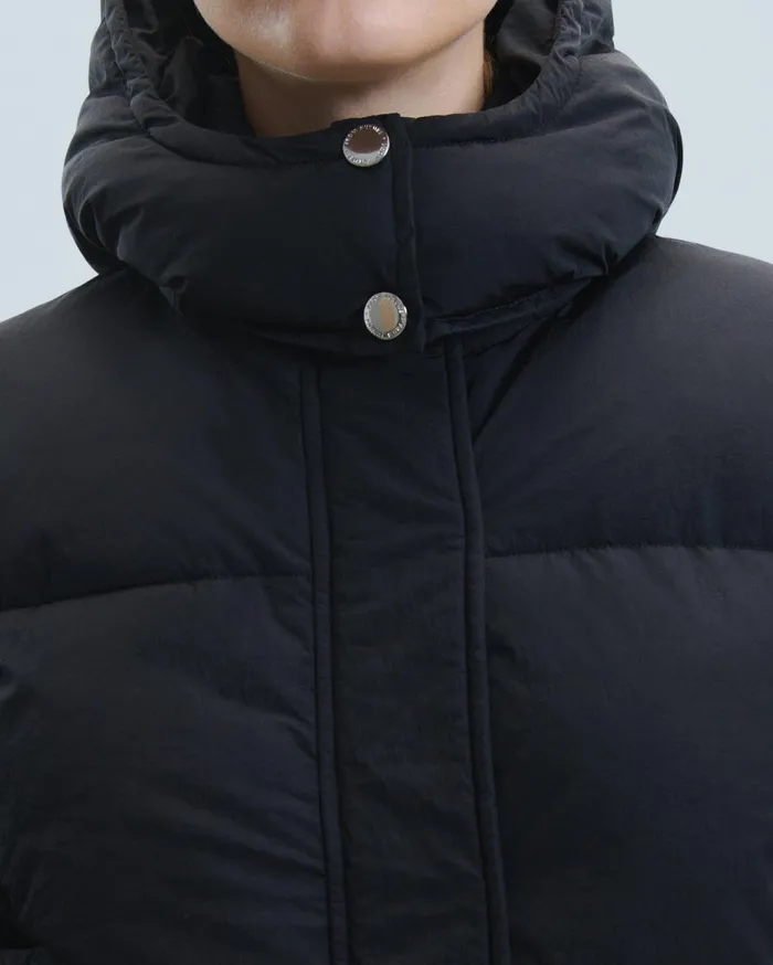 From Future Coats and Jackets Women Outerwear Craquele Down Jacket Black