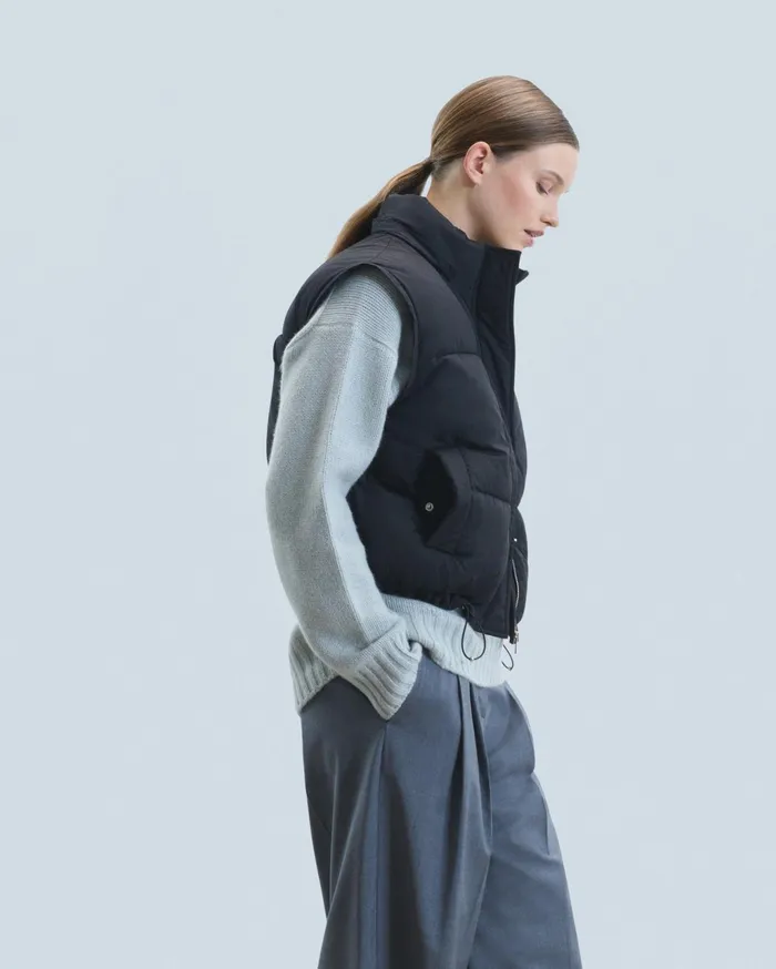 From Future Coats and Jackets Women Outerwear Craquele Down Jacket Black