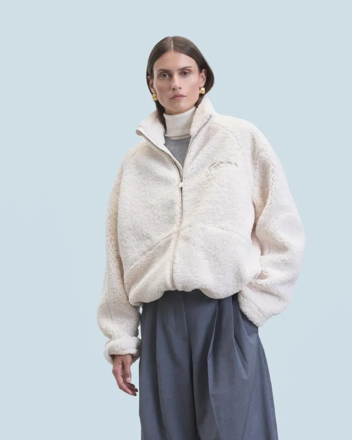 From Future Coats and Jackets Women Sherpa Jacket White