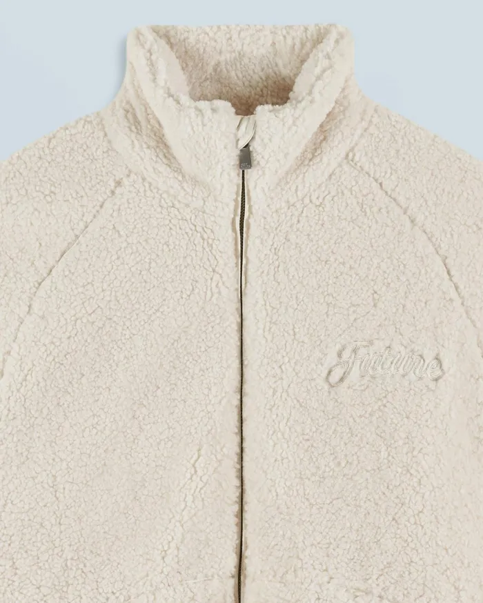 From Future Coats and Jackets Women Sherpa Jacket White