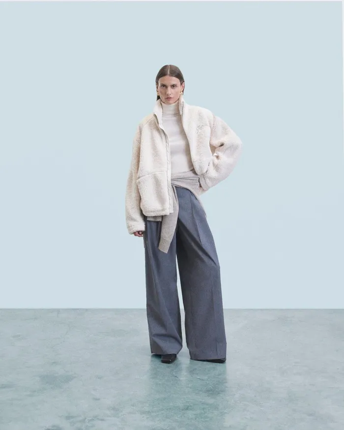 From Future Coats and Jackets Women Sherpa Jacket White