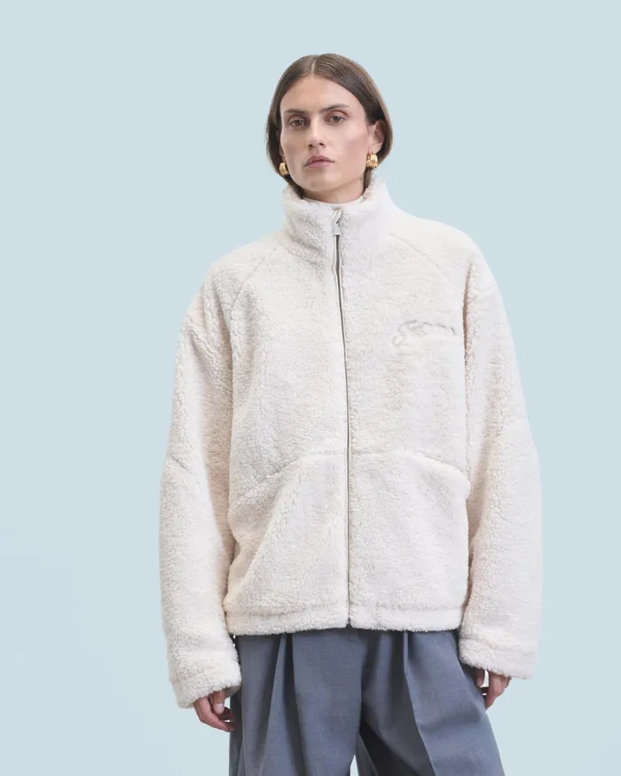 From Future Coats and Jackets Women Sherpa Jacket White